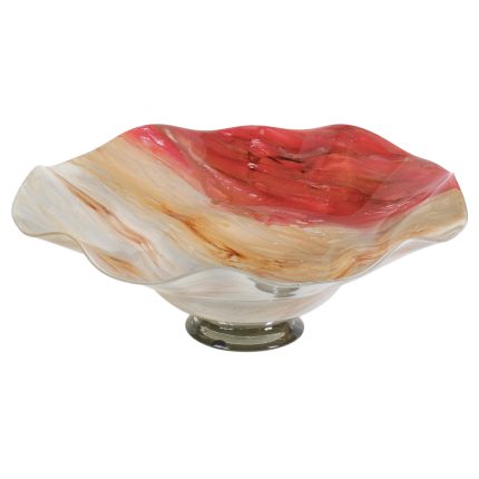Taffy Blush Glass Bowl and Base