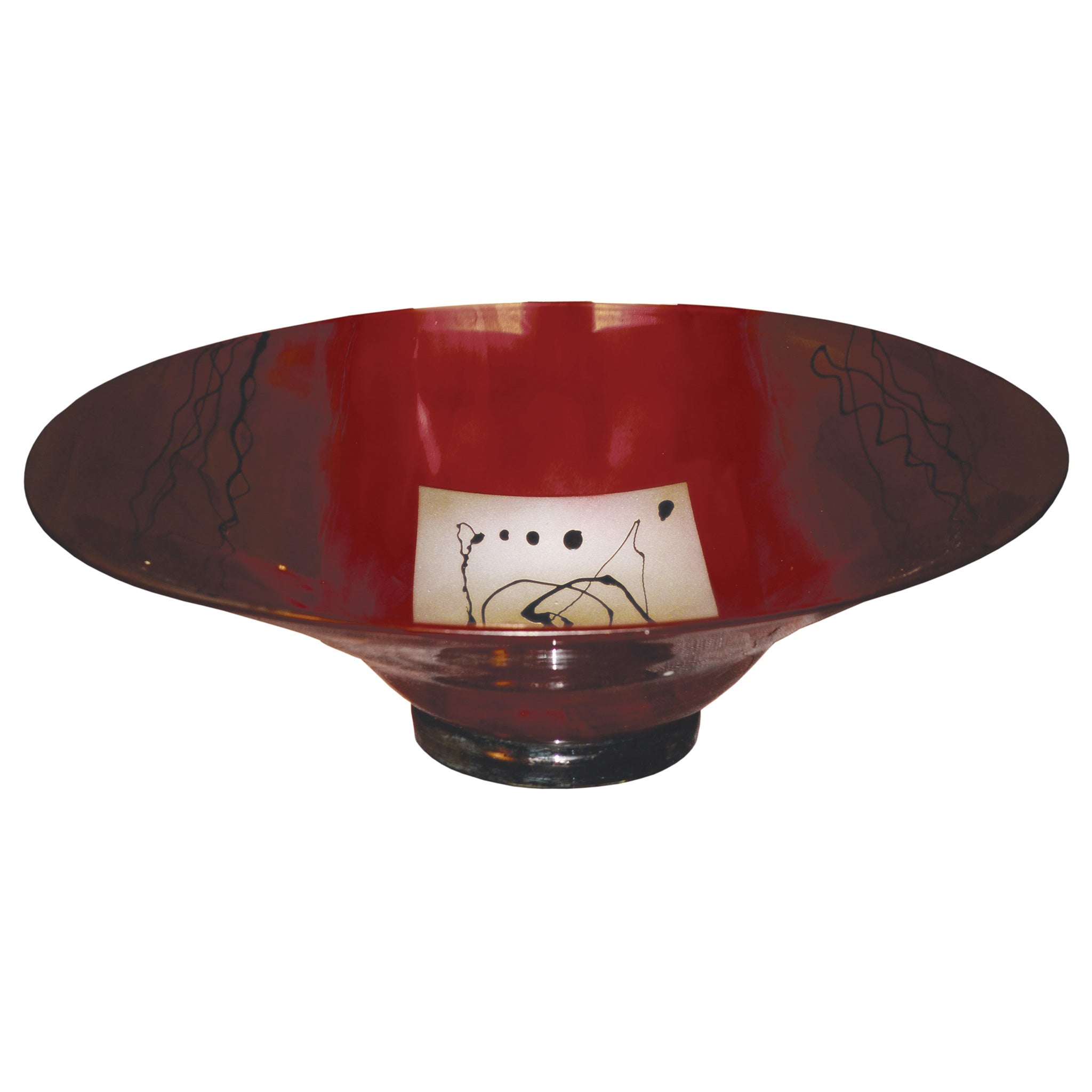 Red Gold Glass Bowl