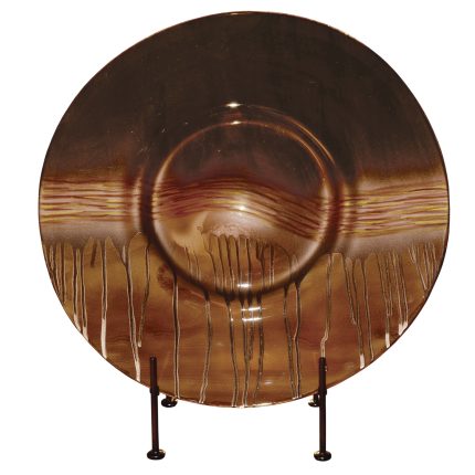 Riviera Sand Glass Charger with Iron Stand