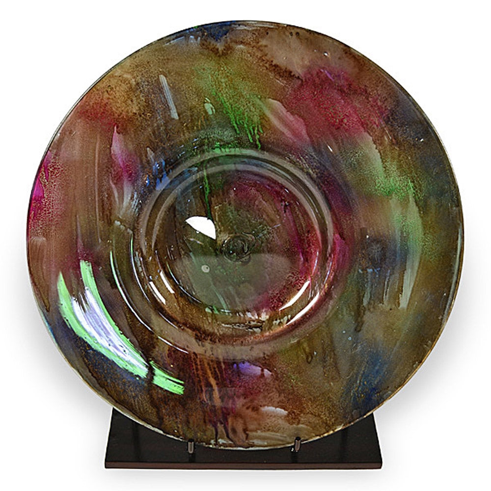 Cool Breeze Glass Charger with Iron Stand