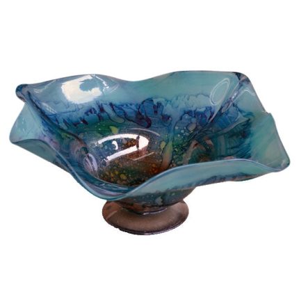 Turquoise Glass Bowl